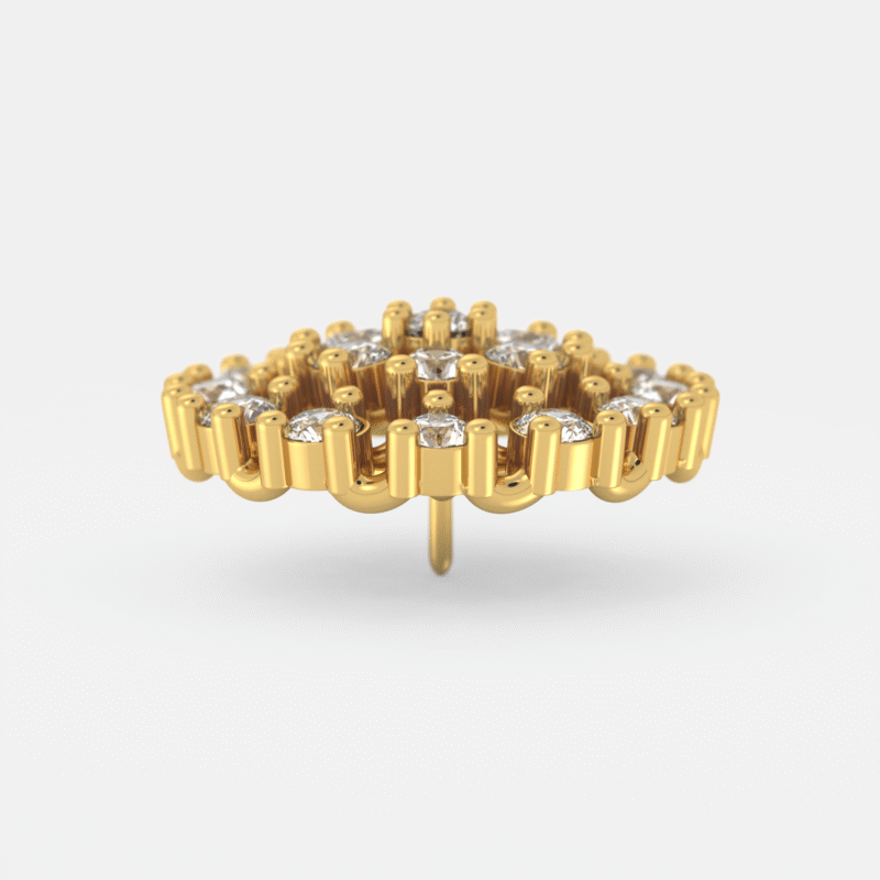 Bold Bloom Diamond Nose Pin - Image 2