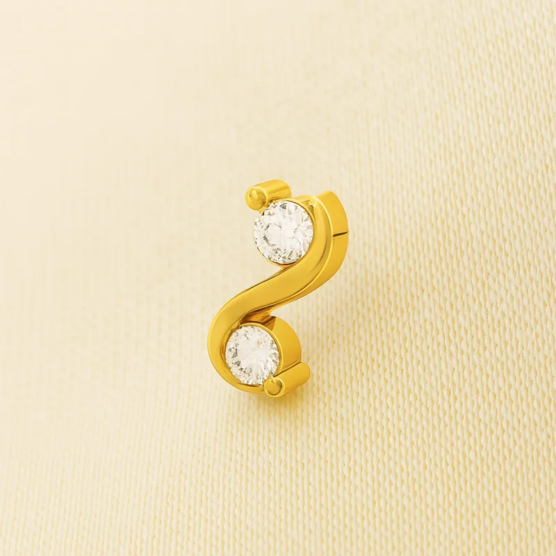 Delicate Halo Diamond Nose Pin