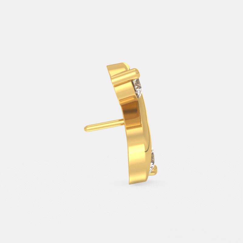 Delicate Halo Diamond Nose Pin - Image 4