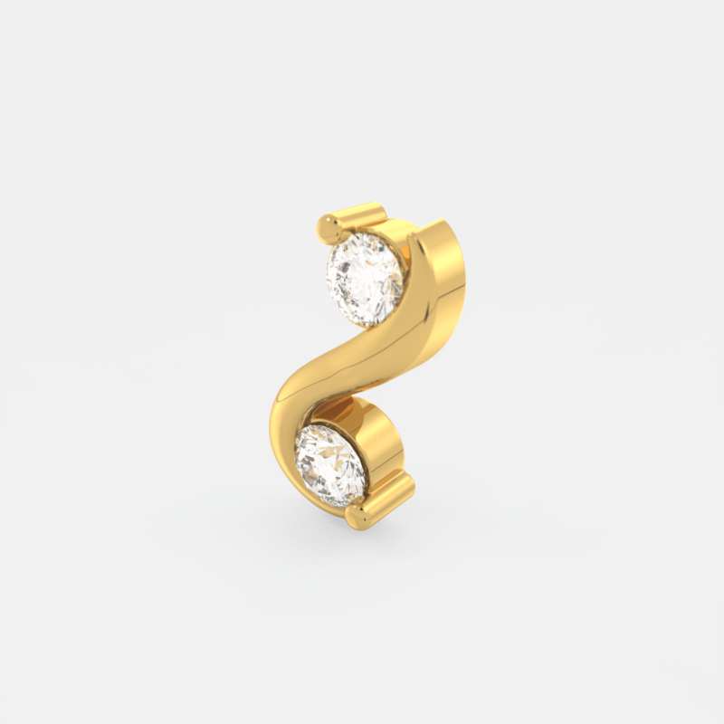 Delicate Halo Diamond Nose Pin - Image 6