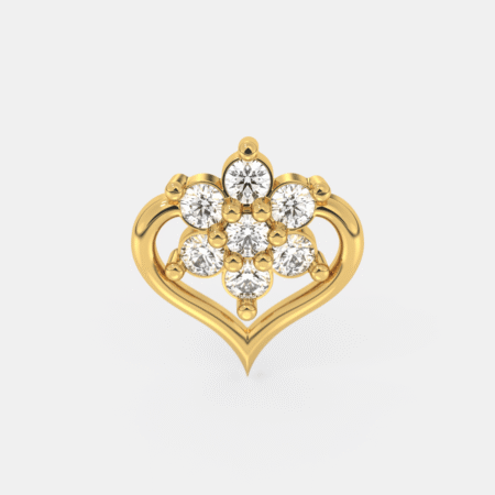 Wave-Twist Gold Nose Pin