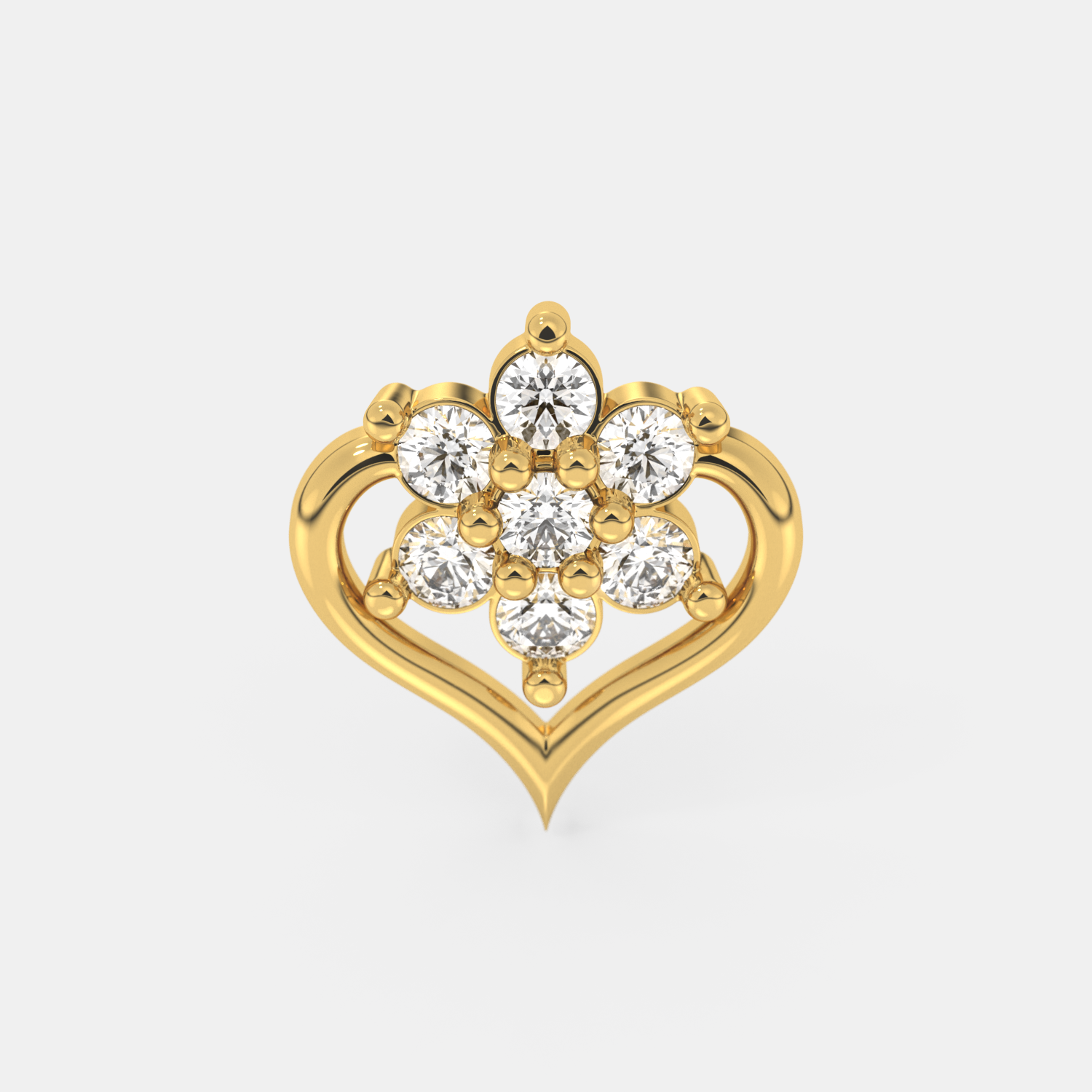 Wave-Twist Gold Nose Pin - Image 3