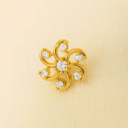 Petal Whirl Diamond Nose Ring