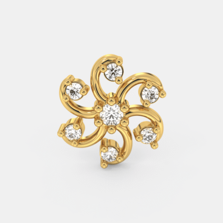 Petal Whirl Diamond Nose Ring