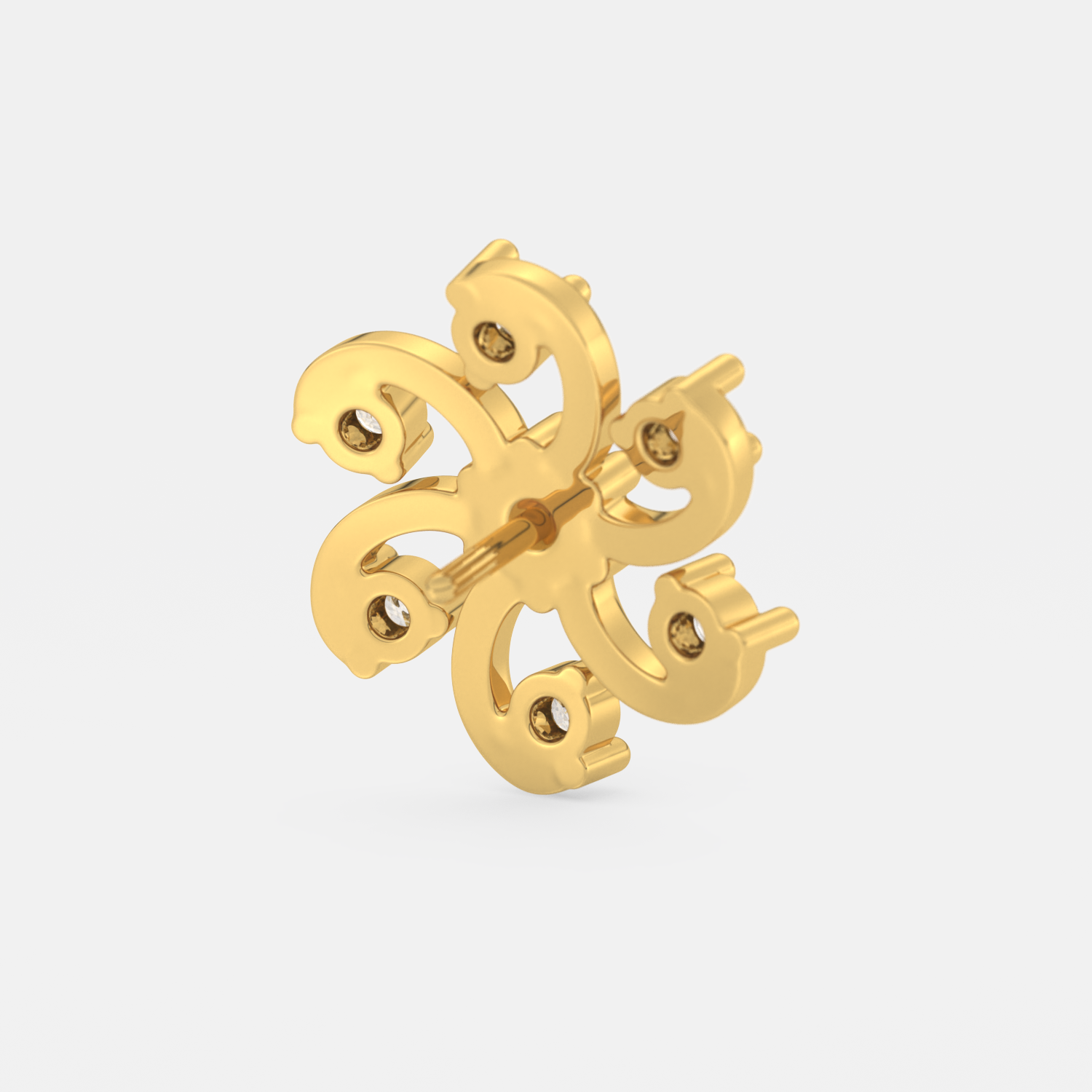 Petal Whirl Diamond Nose Ring - Image 5