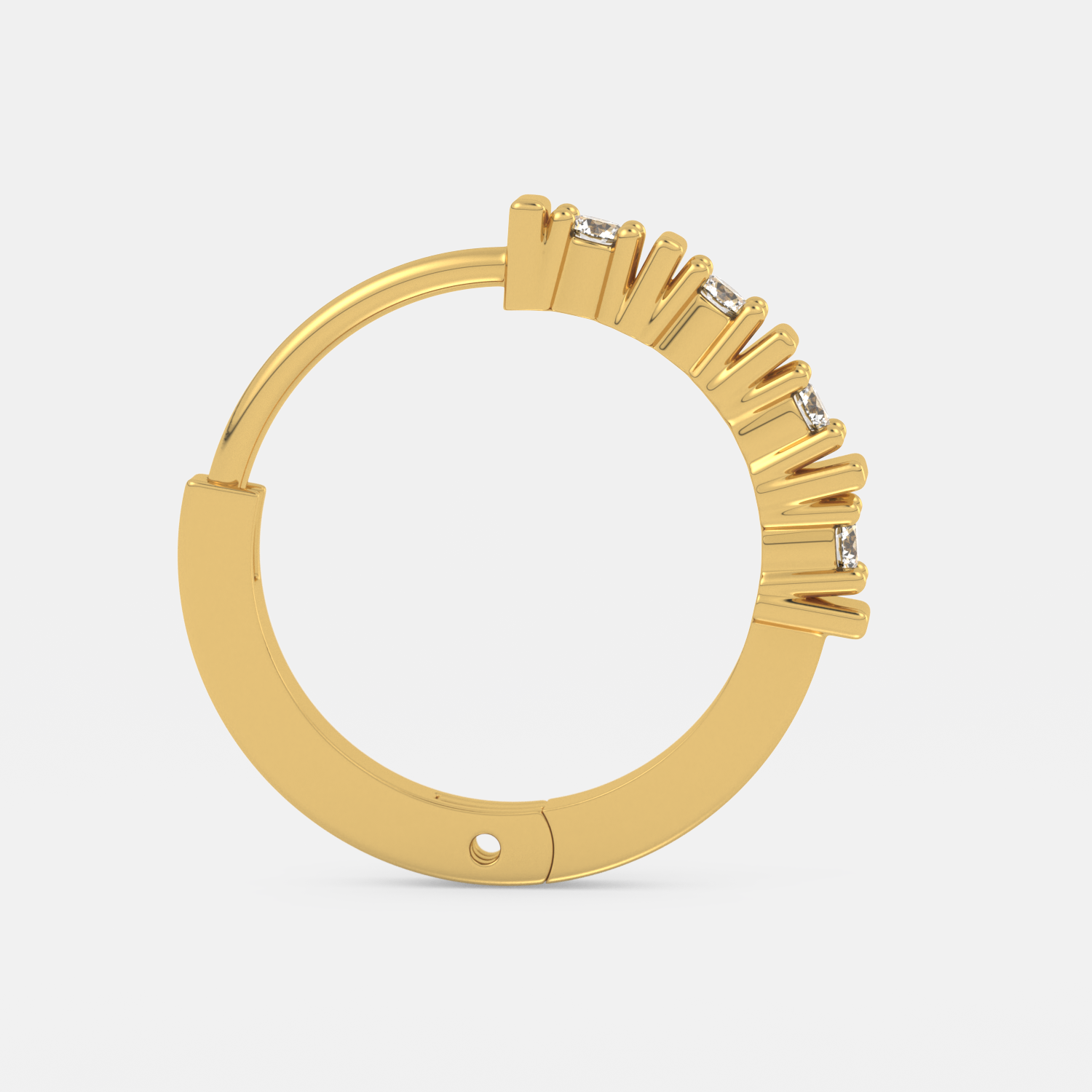 Vertical Diamond Nose Ring - Image 3