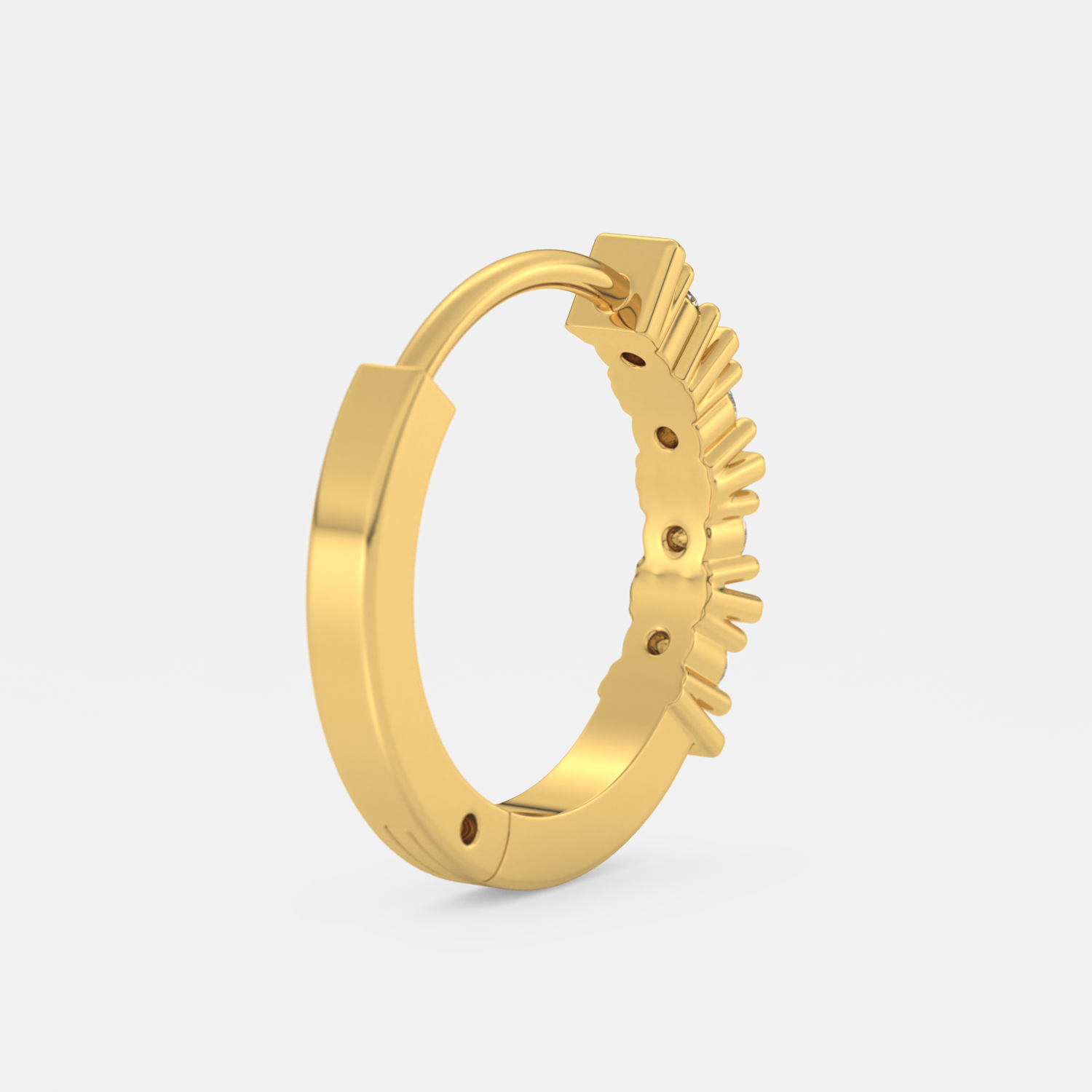 Vertical Diamond Nose Ring - Image 4