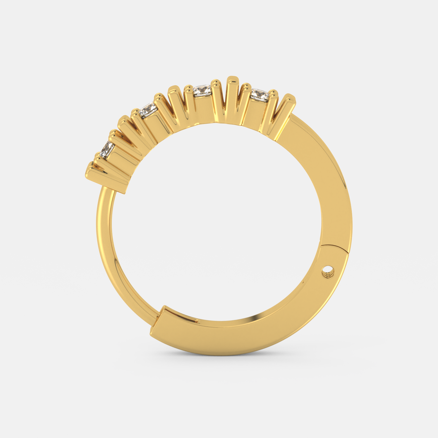 Vertical Diamond Nose Ring - Image 6