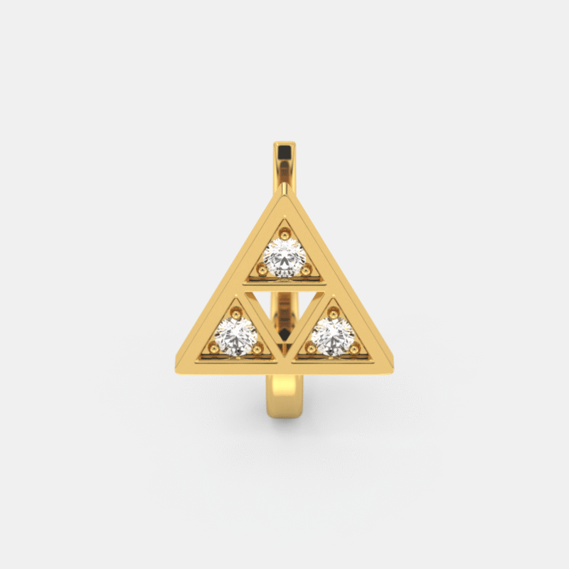 Trigon Sparkle Nose Pin - Image 3