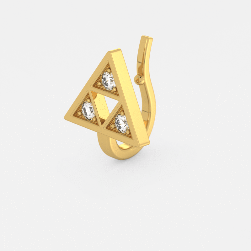 Trigon Sparkle Nose Pin - Image 6