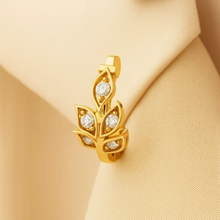 Golden Bloom Leaf Nose Ring