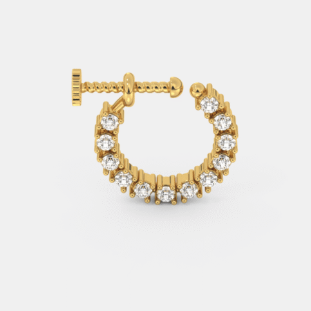 Spiral Diamond Nose Ring