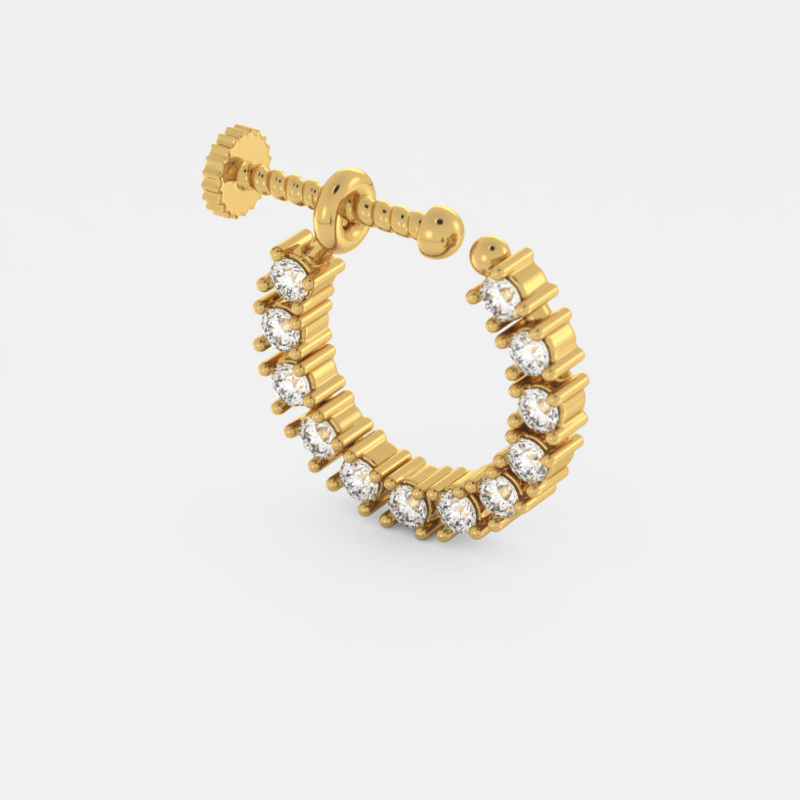 Spiral Diamond Nose Ring - Image 2