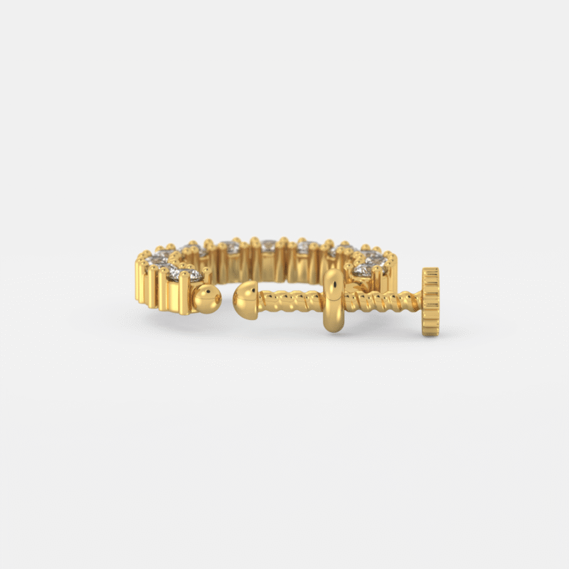 Spiral Diamond Nose Ring - Image 4