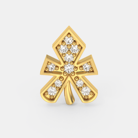 Dazzle Dart Gold Nose Pin