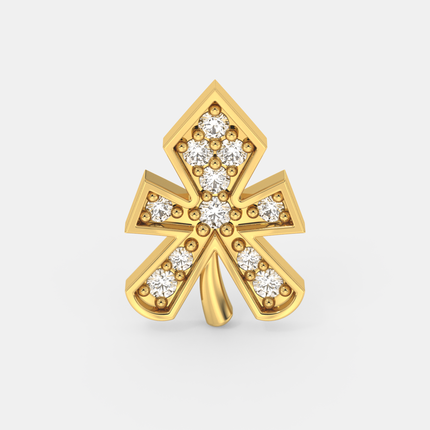 Dazzle Dart Gold Nose Pin - Image 3