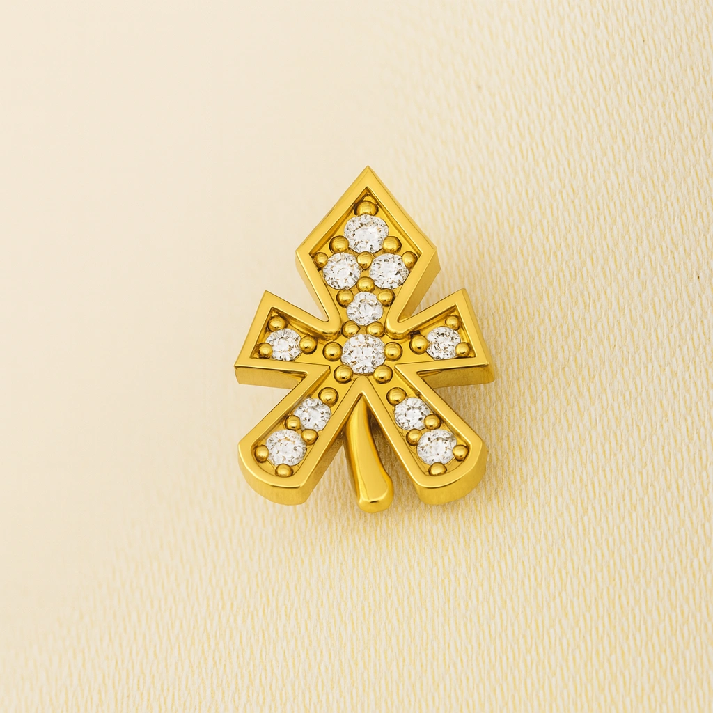 Dazzle Dart Gold Nose Pin