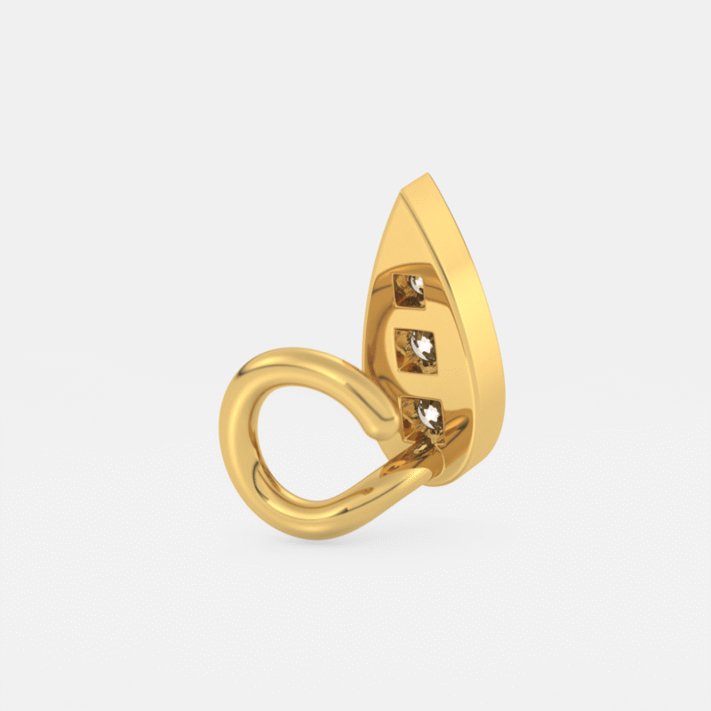 Raindrop Diamond Nose Ring - Image 5