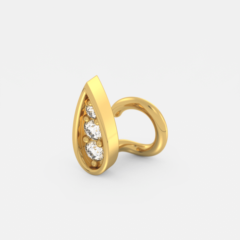 Raindrop Diamond Nose Ring - Image 6