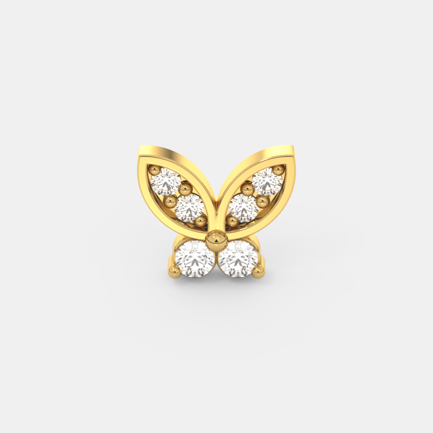 Whimsy Wings Diamond Nose Pin - Image 3