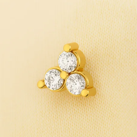 Trinity Glow Diamond Nose Pin