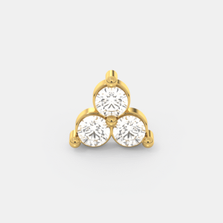 Trinity Glow Diamond Nose Pin