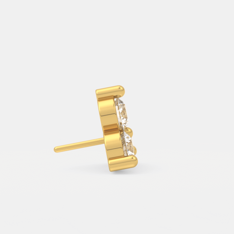 Trinity Glow Diamond Nose Pin - Image 4