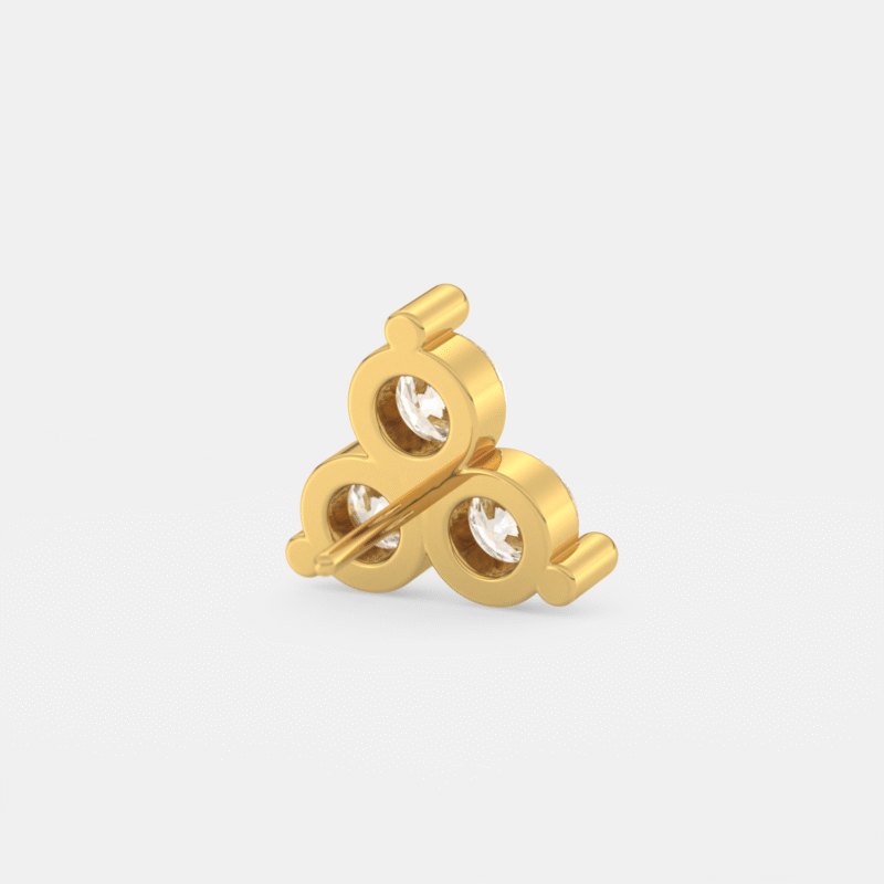 Trinity Glow Diamond Nose Pin - Image 5