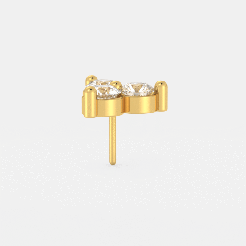Trinity Glow Diamond Nose Pin - Image 2
