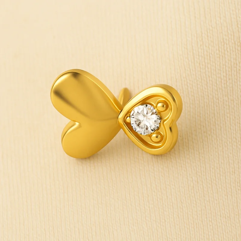 Infinite Grace Heart Nose Pin
