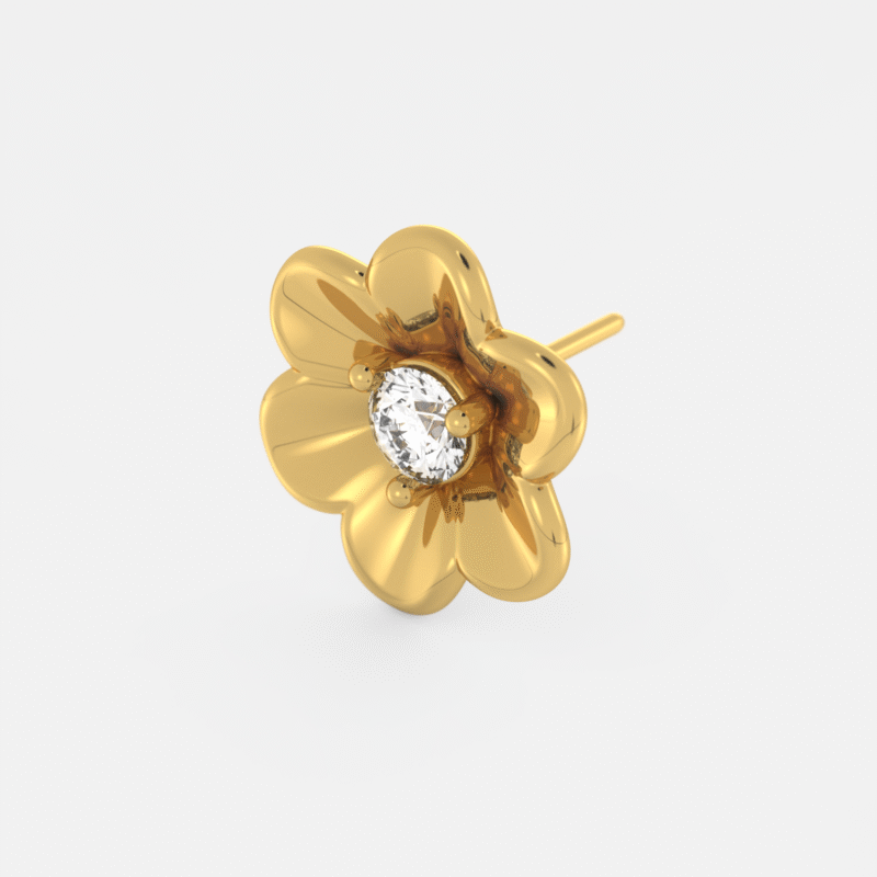 Blossom Diamond Nose Pin - Image 5