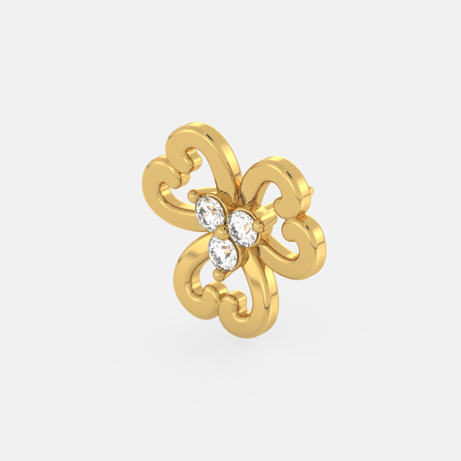 Golden Diamond Nose Pin - Image 6