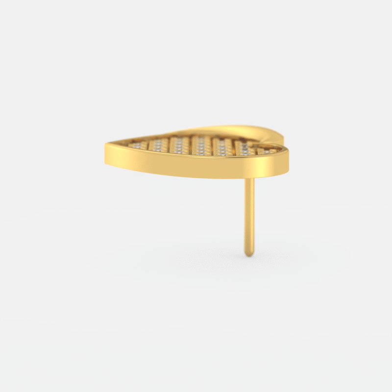 Golden Heart Diamond Nose Pin - Image 7