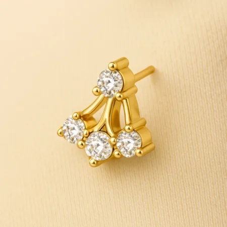 Radiant Cascade Diamond Nose Pin