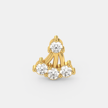 Radiant Cascade Diamond Nose Pin