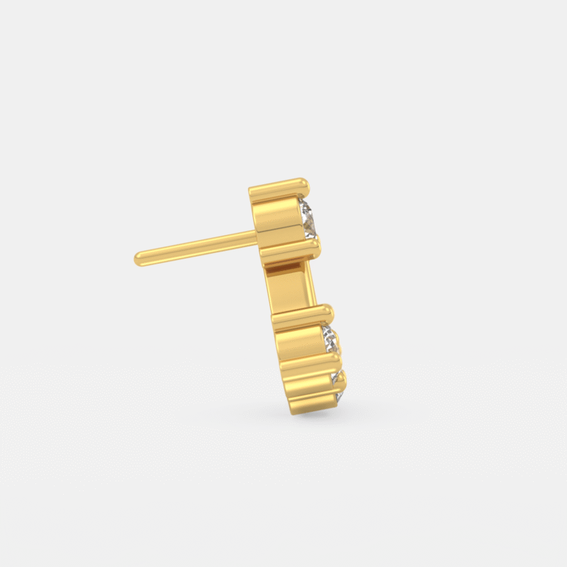 Radiant Cascade Diamond Nose Pin - Image 4