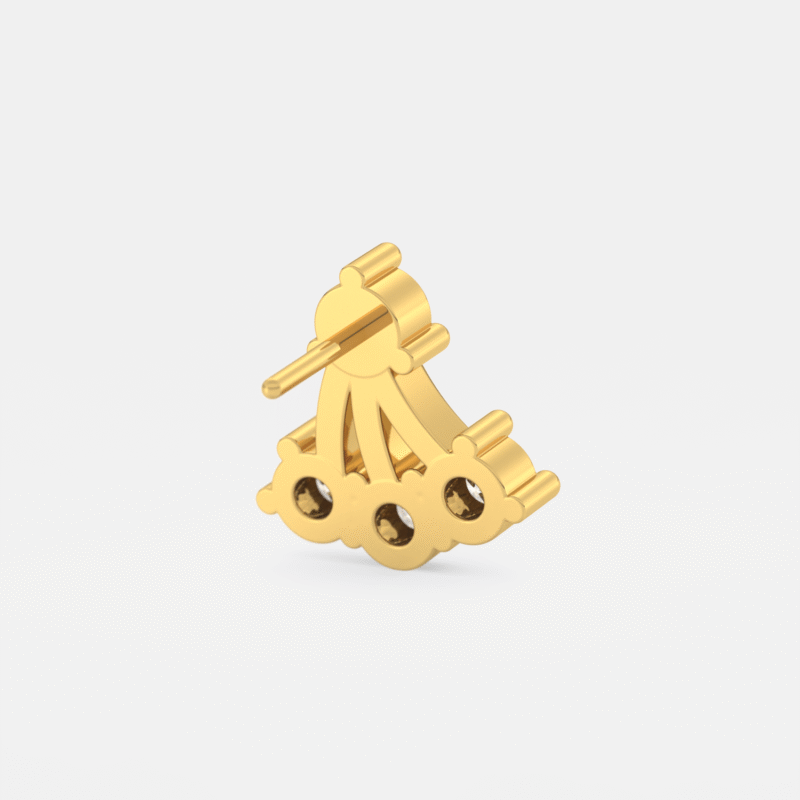Radiant Cascade Diamond Nose Pin - Image 2
