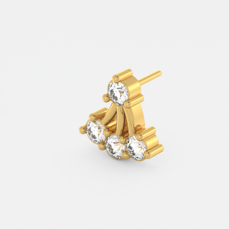 Radiant Cascade Diamond Nose Pin - Image 6