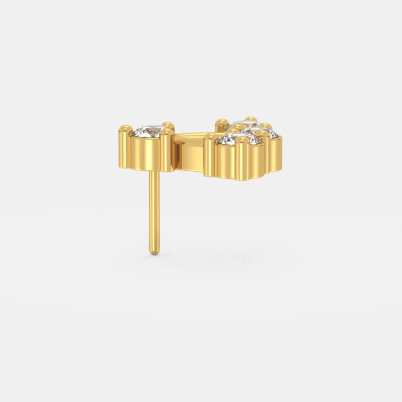 Radiant Cascade Diamond Nose Pin - Image 7