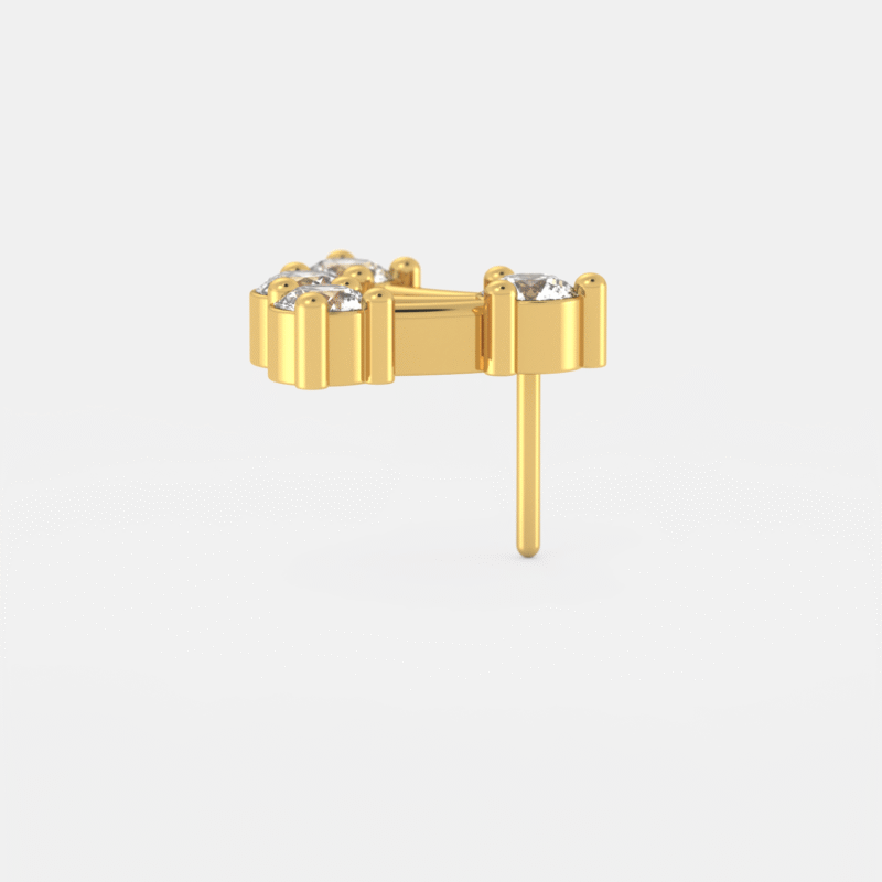 Radiant Cascade Diamond Nose Pin - Image 5