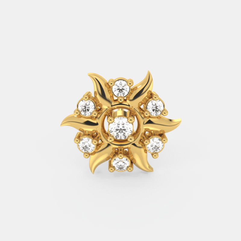Modern Diamond Nose Pin - Image 3
