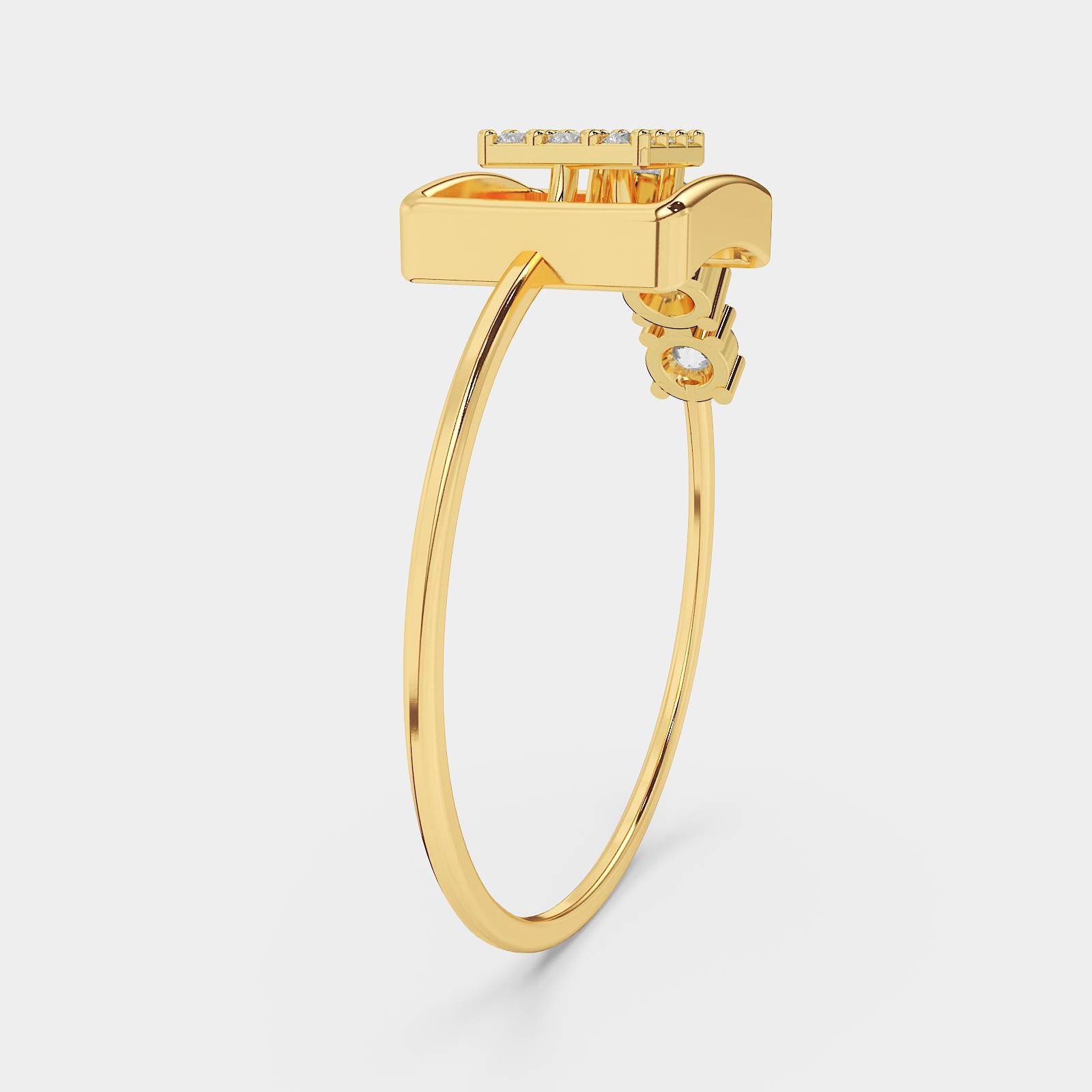 Aurelia Square Diamond Gold Ring