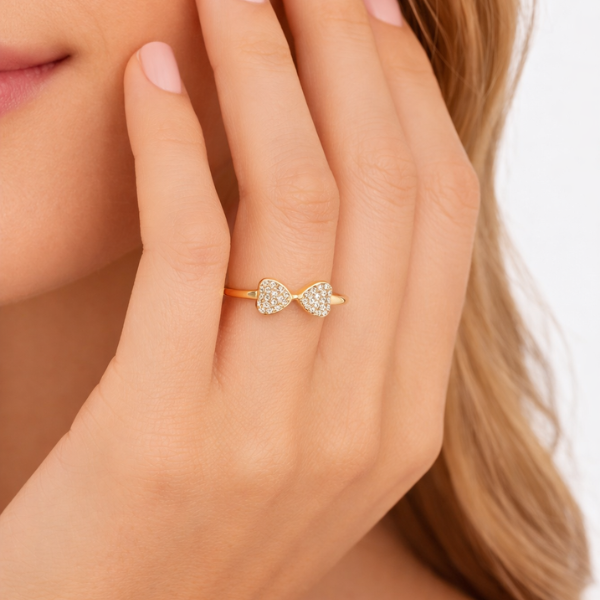 Infinity Twin Heart  Ring