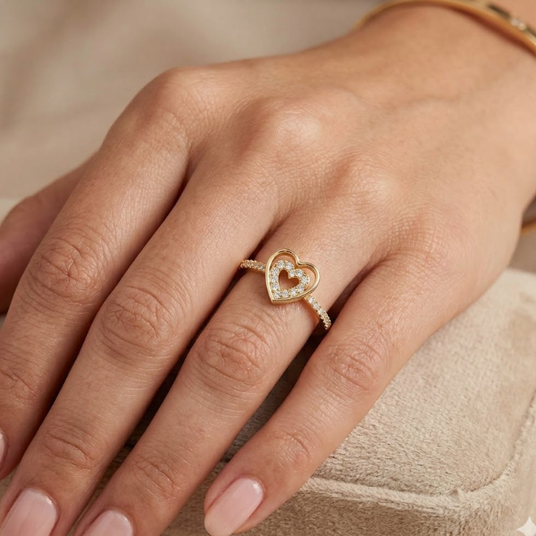 Eternal Double Heart  Ring