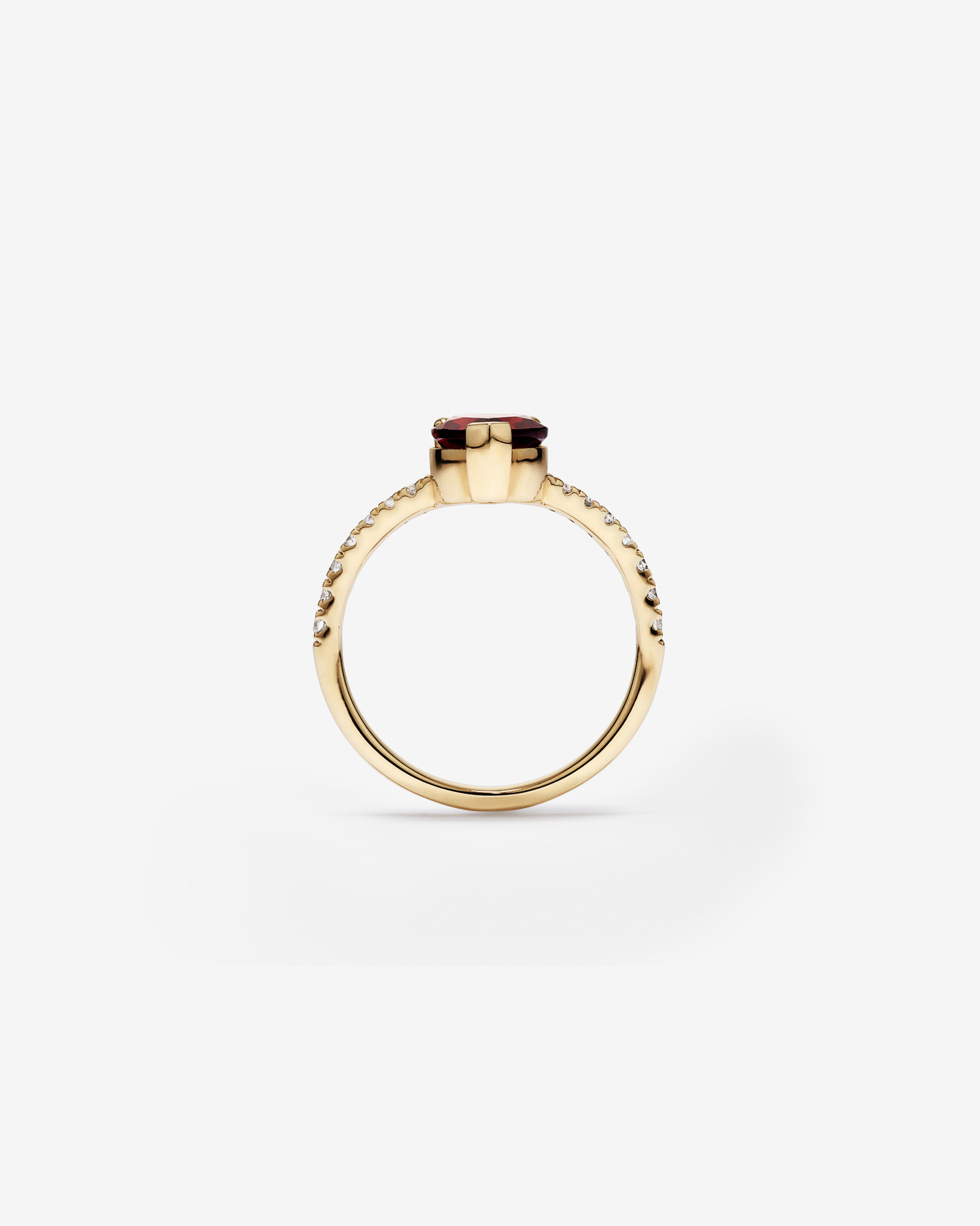 Garnet Chevron Ring - Image 2