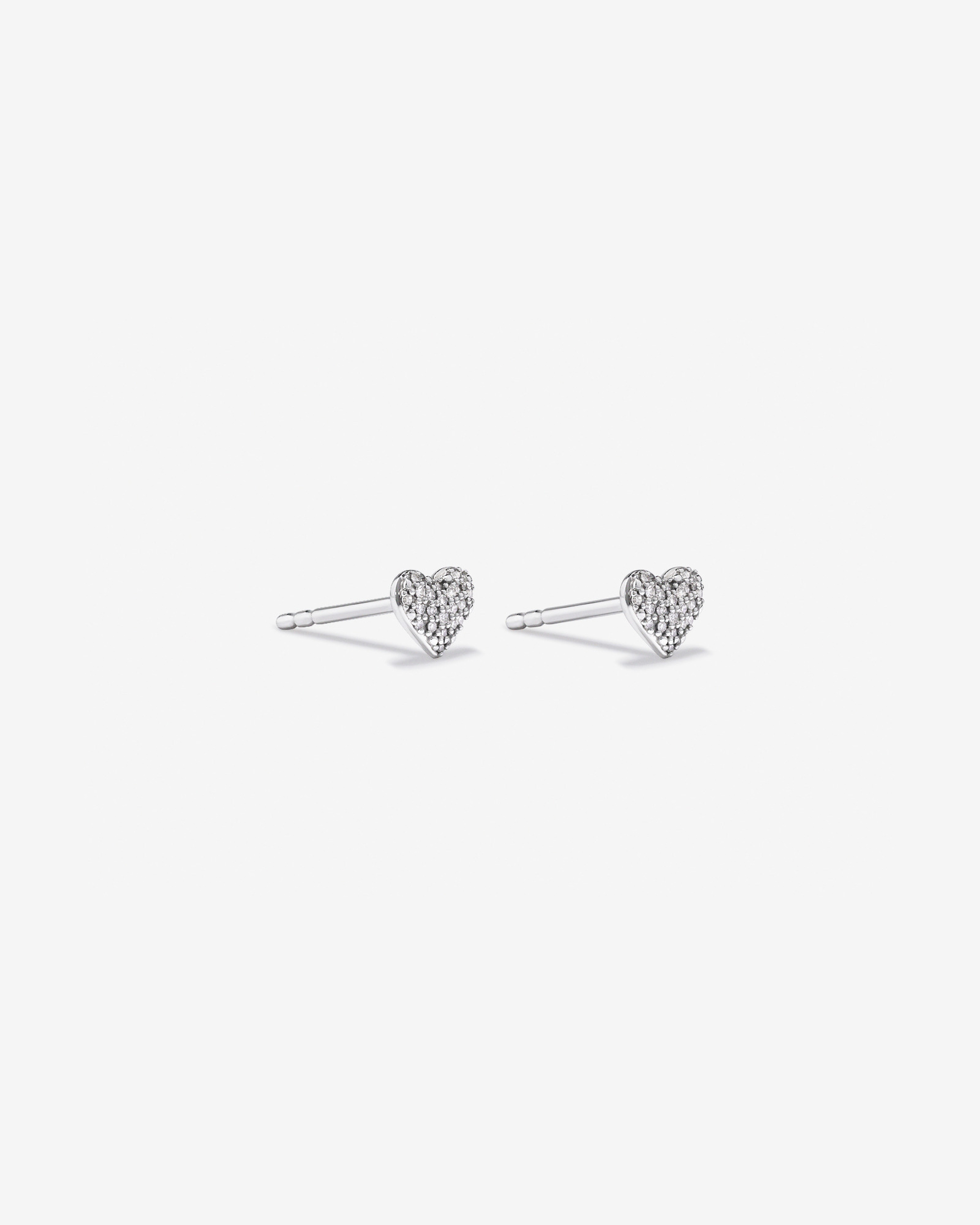 Eternal Heart Pavé Diamond Studs - Image 3