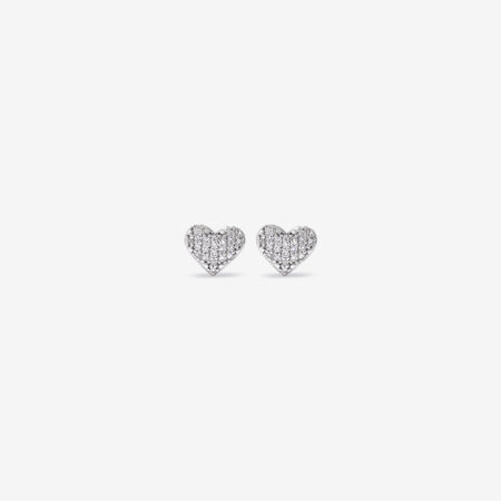 Eternal Heart Pavé Diamond Studs
