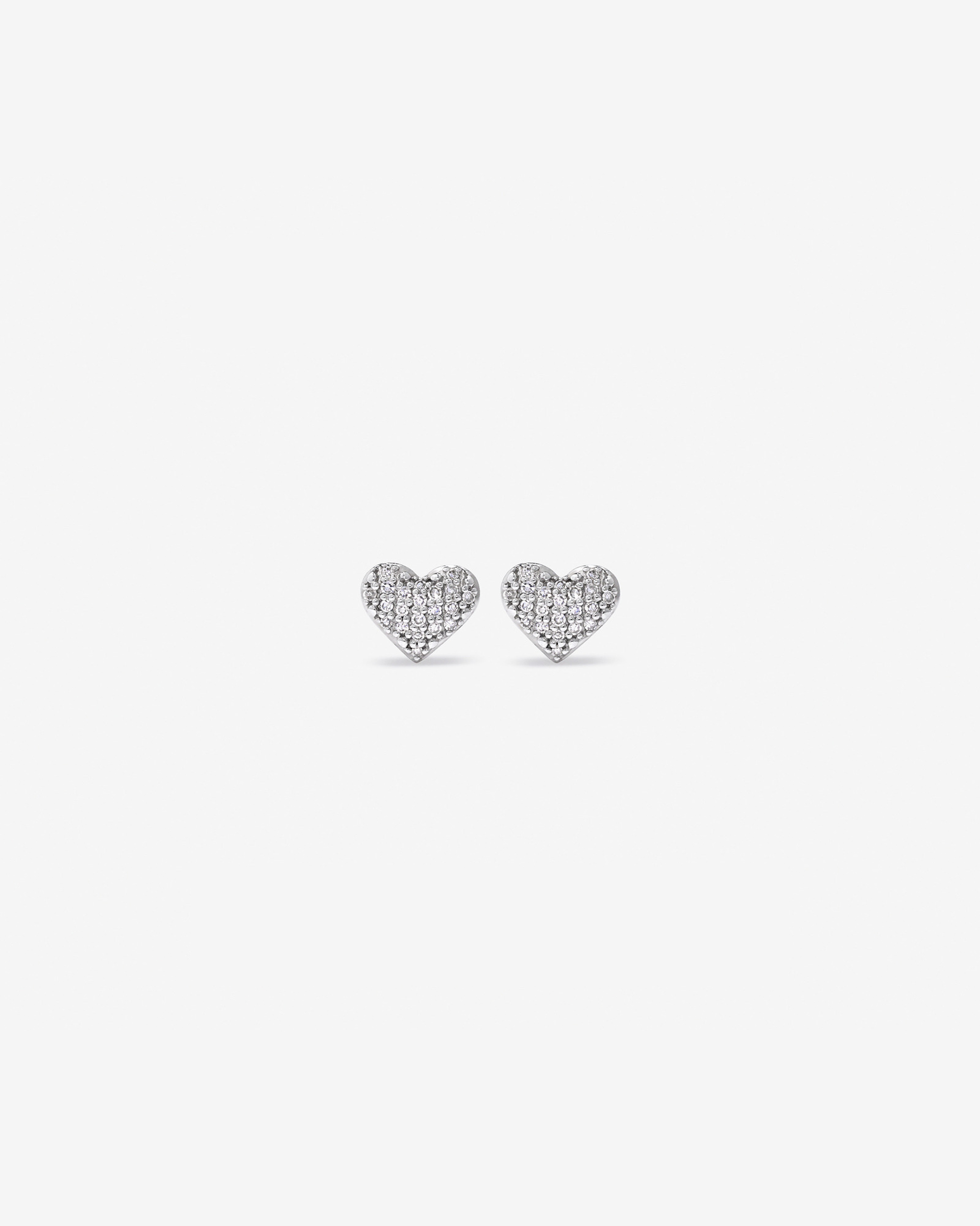Eternal Heart Pavé Diamond Studs