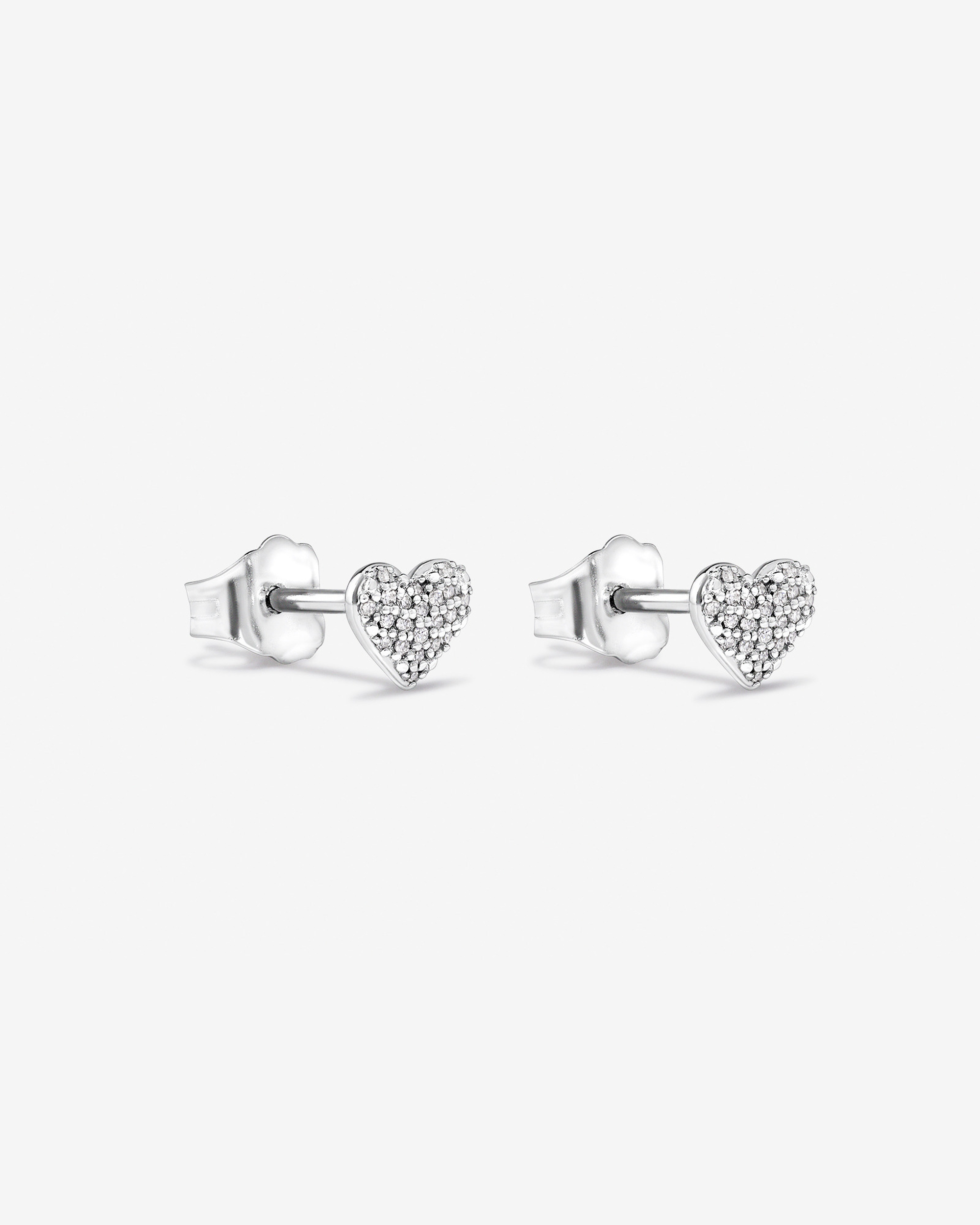 Eternal Heart Pavé Diamond Studs - Image 4