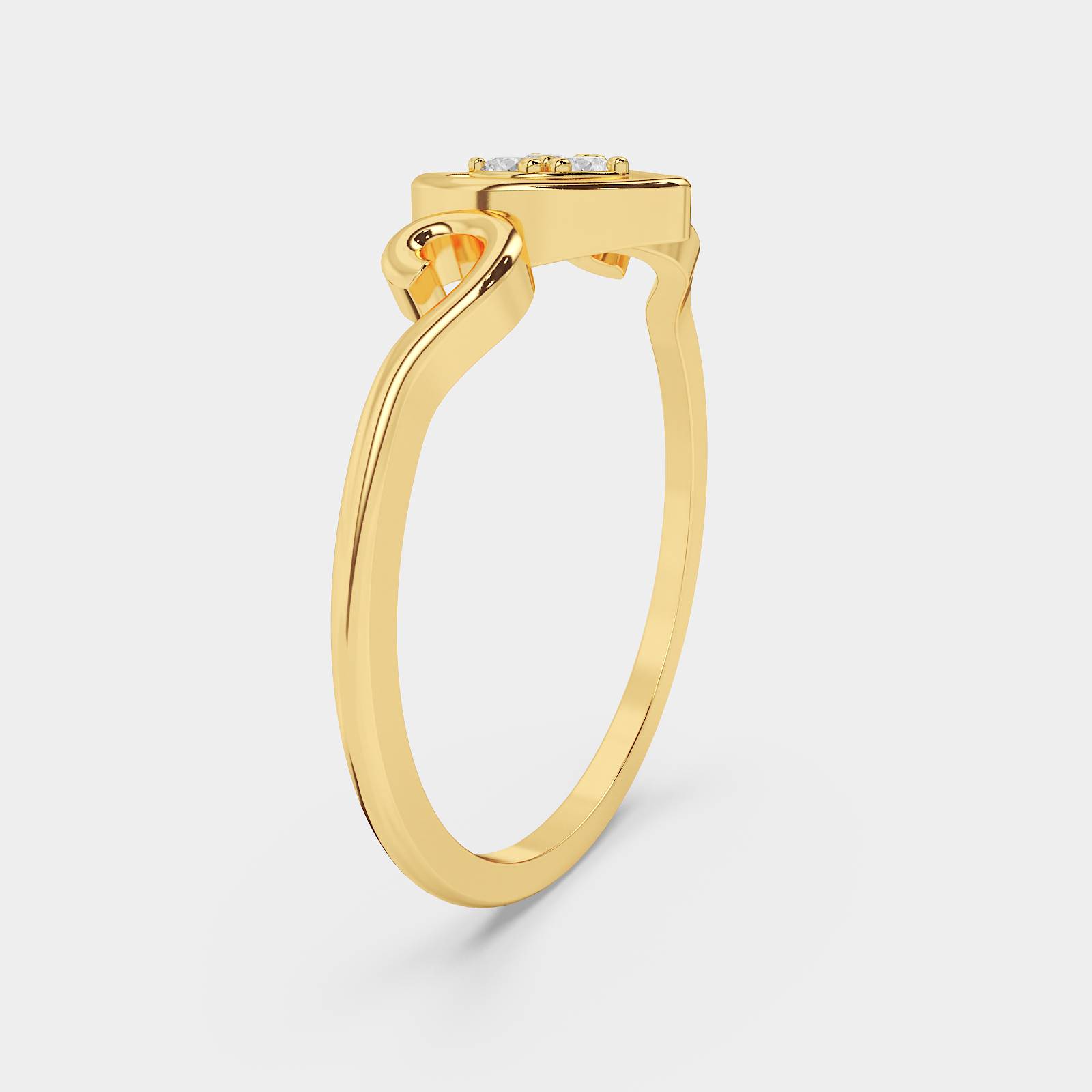 Golden Heart Whisper Ring - Image 4